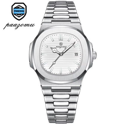 2025New Men Stainless Steel Watch Quartz Waterproof Male Clock Business Watch Mens Watches Top Brand Luxury Men Watch