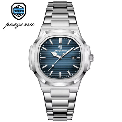 2025New Men Stainless Steel Watch Quartz Waterproof Male Clock Business Watch Mens Watches Top Brand Luxury Men Watch