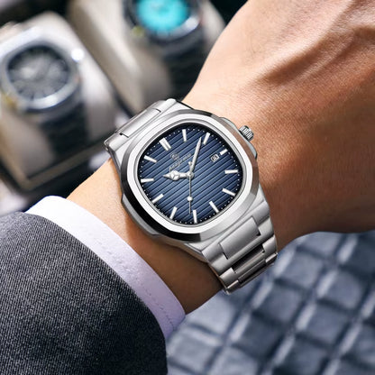 2025New Men Stainless Steel Watch Quartz Waterproof Male Clock Business Watch Mens Watches Top Brand Luxury Men Watch