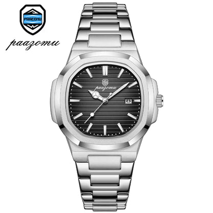 2025New Men Stainless Steel Watch Quartz Waterproof Male Clock Business Watch Mens Watches Top Brand Luxury Men Watch